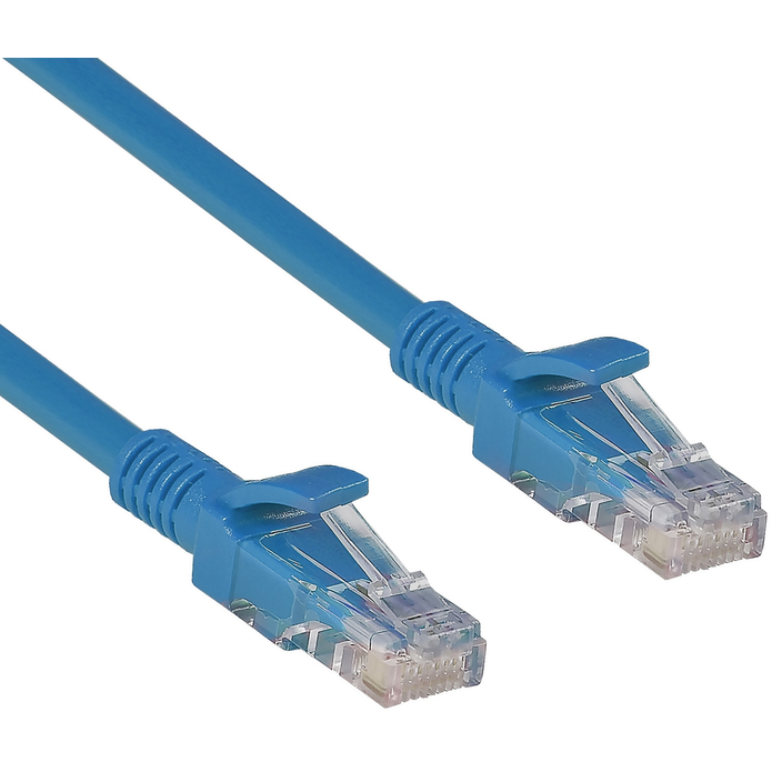 Патч-корд ExeGate UTP-RJ45-RJ45-5e-CU-10M-BL, 10м - EX300501RUS