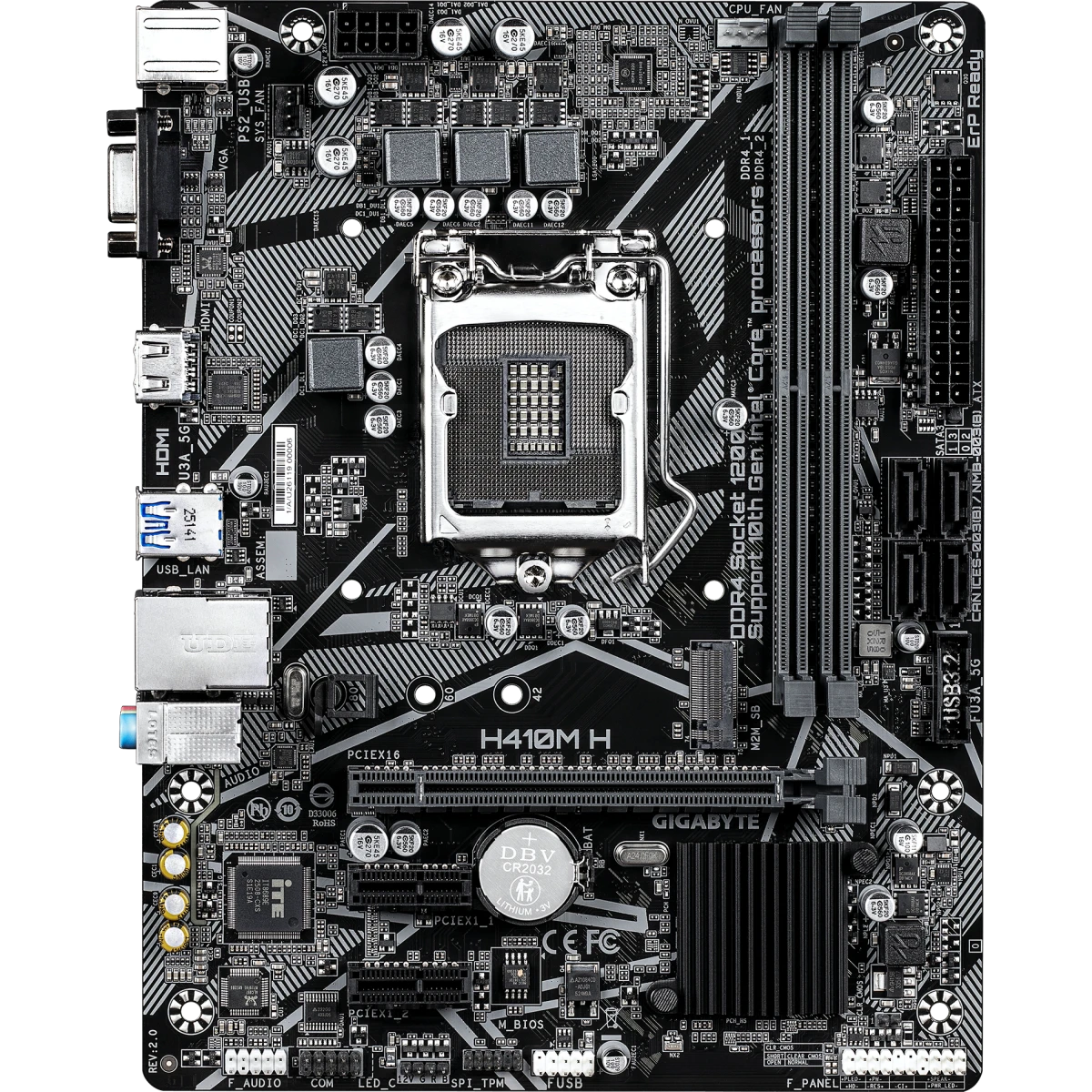Материнская плата Gigabyte H410M H (rev. 2.0)