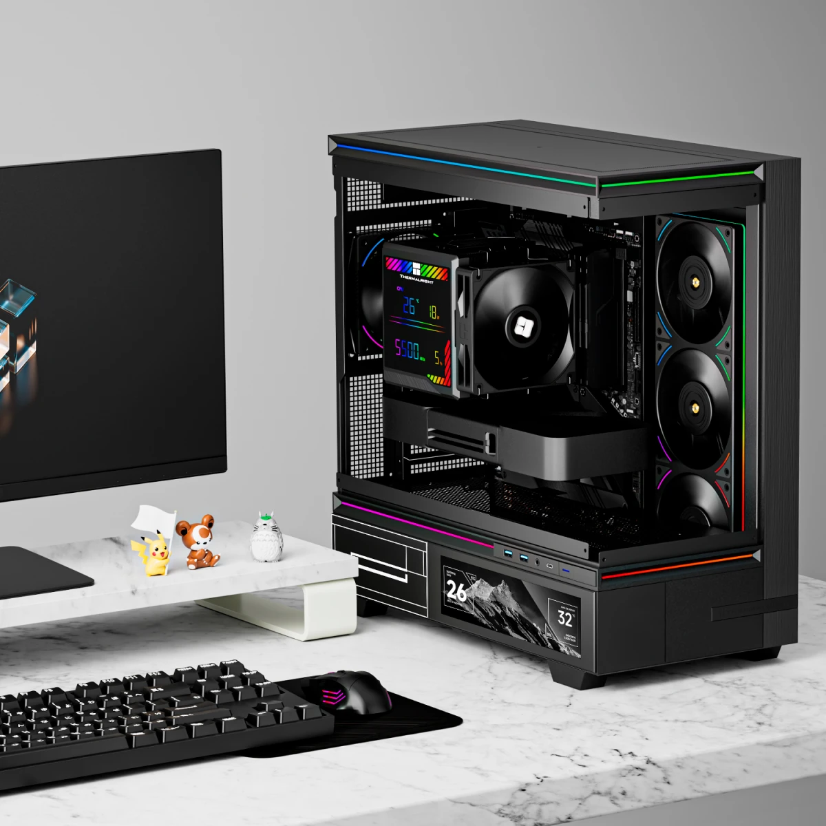 ..... Кулер Thermalright Peerless Assassin 140 Digital Black Б/У - PA140-DG-BL - фото 3