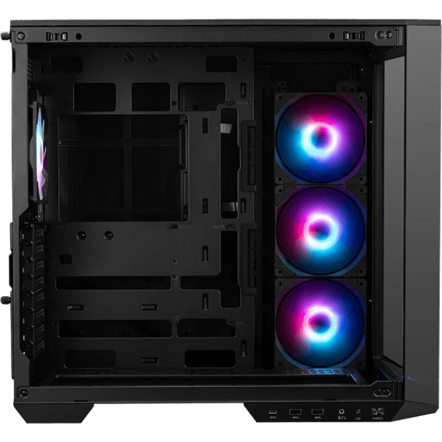 ..... Корпус MSI MAG Pano 100R PZ Black (0124) Б/У, трещина на верхней части, скол стекла в углу - 306-7G26R21-HH9 - фото 2
