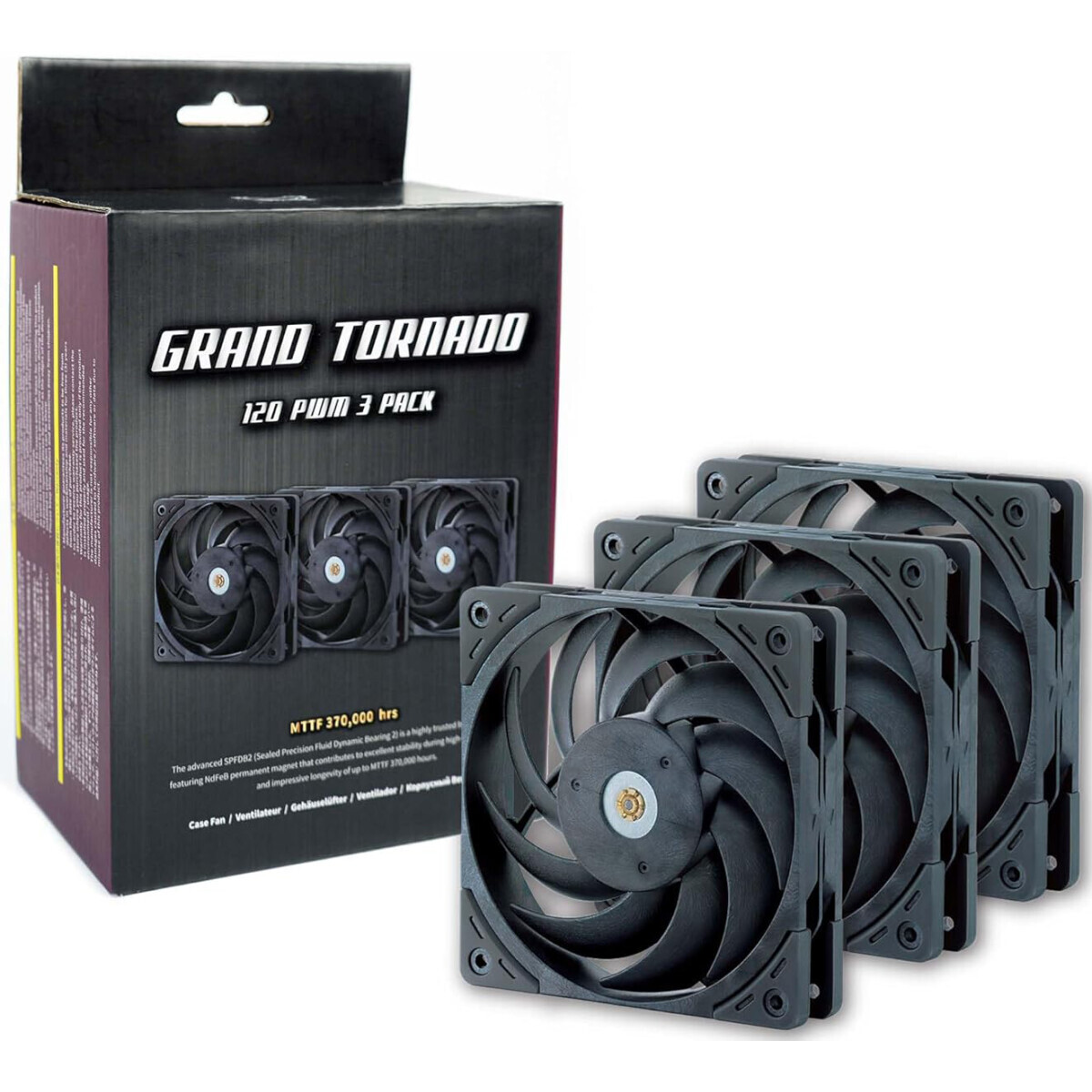 Вентилятор для корпуса Scythe Grand Tornado 120 PWM (GT1225FD20X3-P) - фото 2