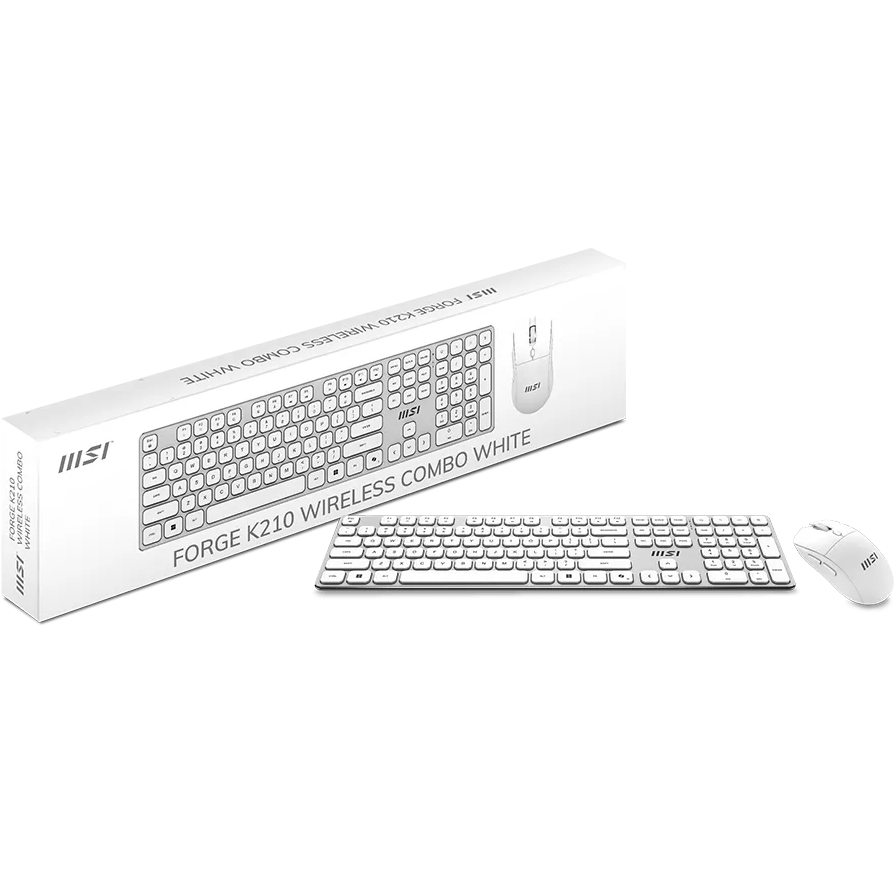 Клавиатура + мышь MSI Forge K210 Wireless Combo White - S11-43RU310-Y92 - фото 5
