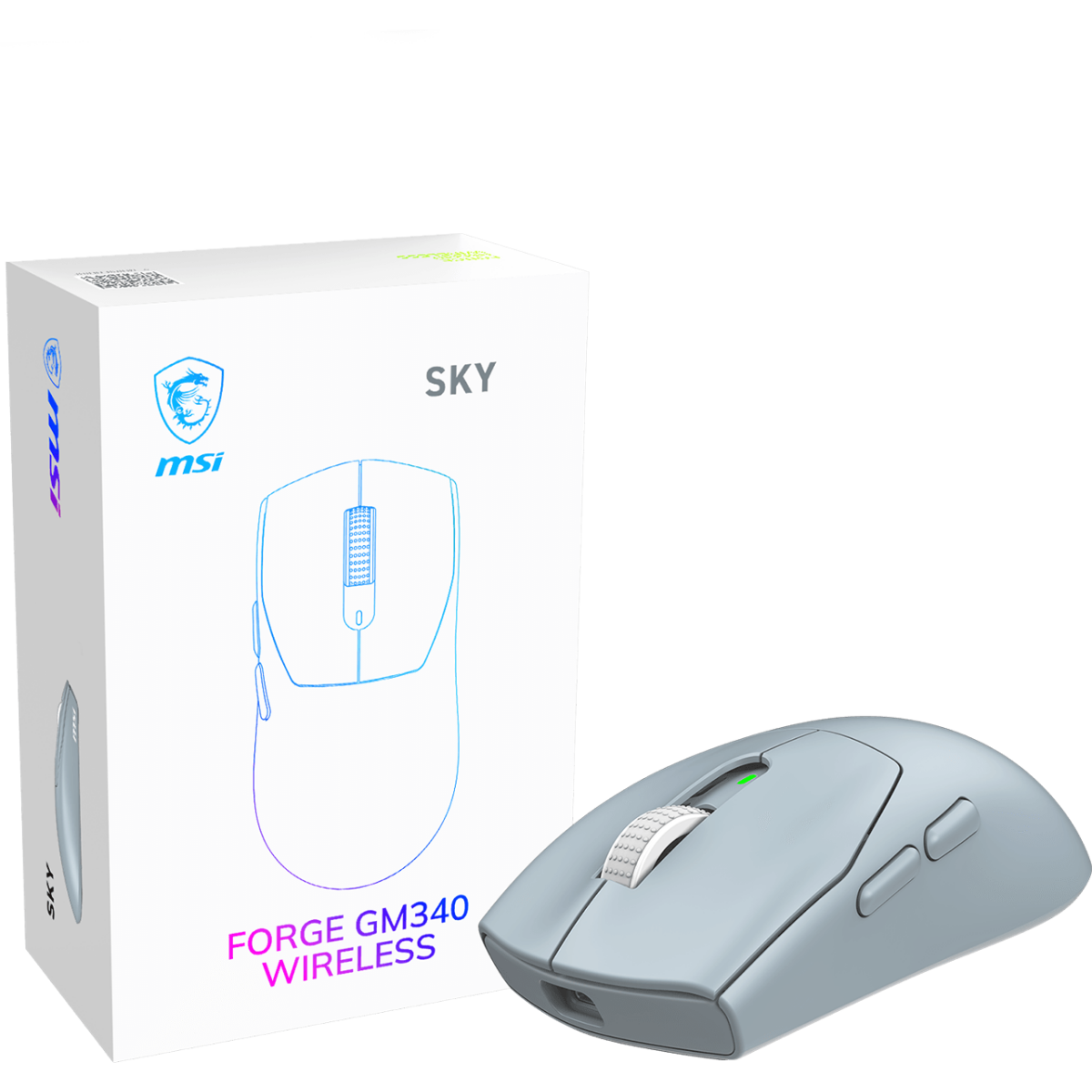 Мышь MSI Forge GM340 Wireless Sky - S12-4301770-HH9 - фото 3
