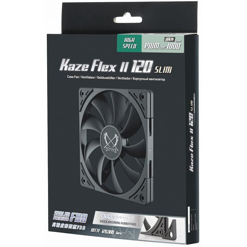 Вентилятор для корпуса Scythe Kaze Flex II 120 Slim PWM (KFS1215FD18-P) - фото 2