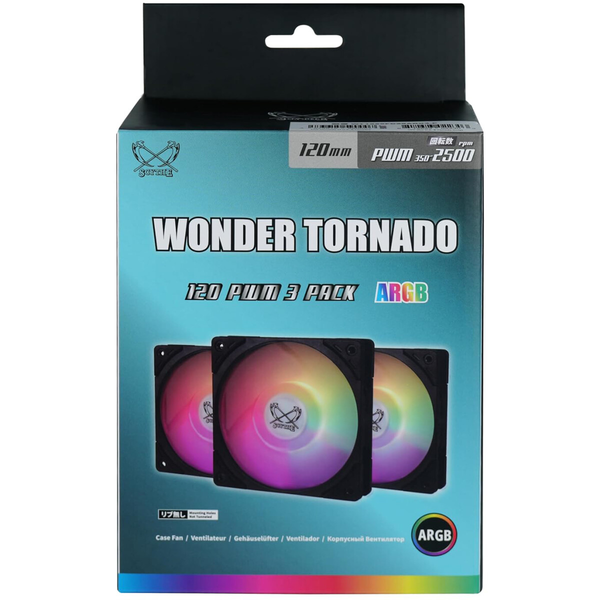Вентилятор для корпуса Scythe Wonder Tornado 120 ARGB PWM (WT1225FD25ARX3-P) - фото 3
