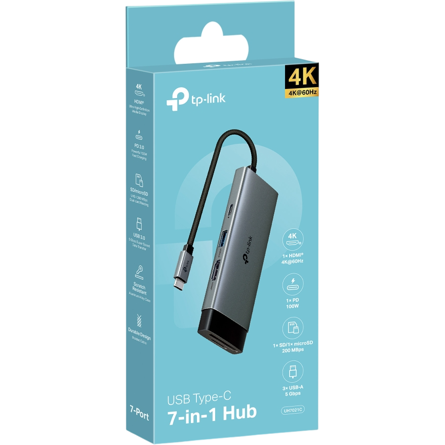 Док-станция TP-Link USB Type-C 7-in-1 Hub - UH7021C - фото 4