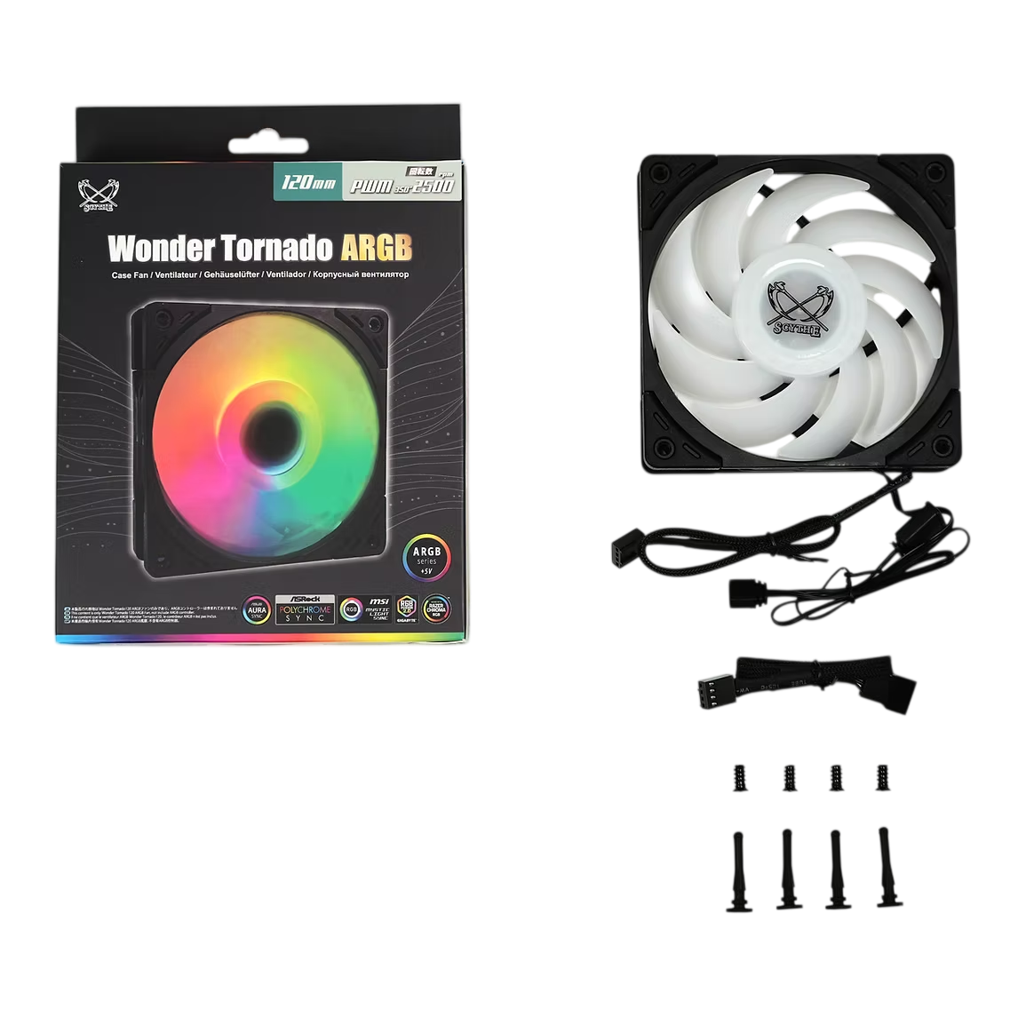 Вентилятор для корпуса Scythe Wonder Tornado 120 White PWM (WT1225FD25AR-P) - фото 6