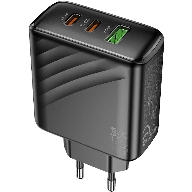 Сетевое зарядное устройство HOCO CS26A Article Black - 6942007639811 - фото 3