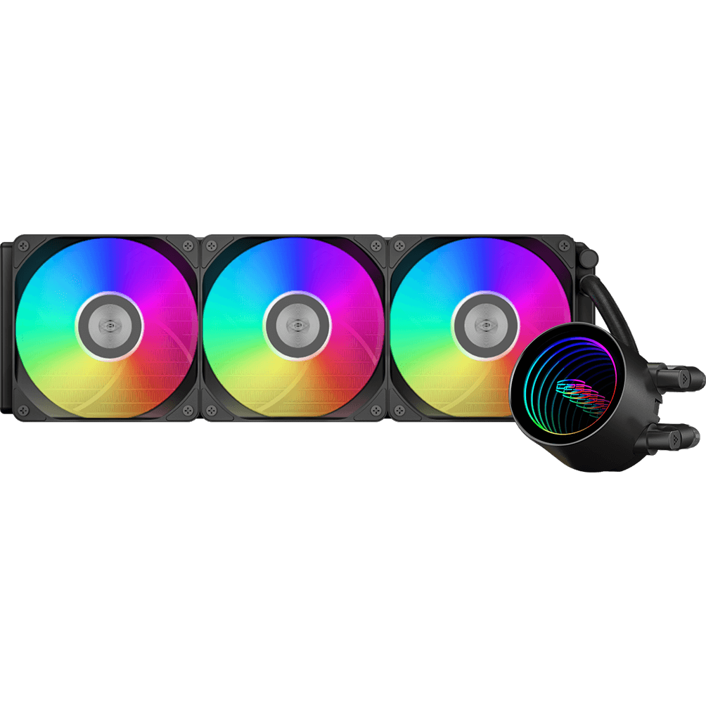 Система жидкостного охлаждения PCcooler DA360 V2 ARGB Black - DA360V2-BKAWXX-GL - фото 2