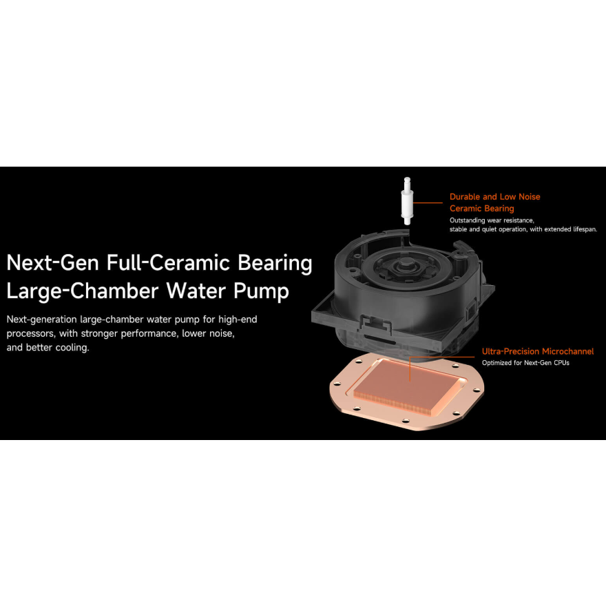 Система жидкостного охлаждения PCcooler DA360 V2 ARGB Black - DA360V2-BKAWXX-GL - фото 12