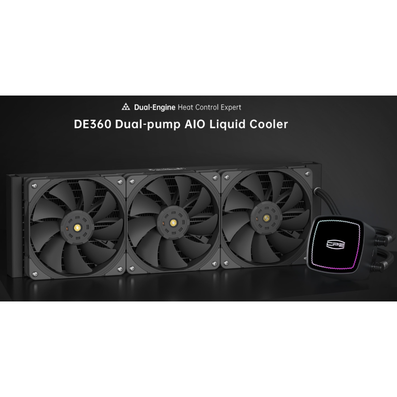 Система жидкостного охлаждения PCcooler DE360 Black - DE360-BKAWXX-GL - фото 7