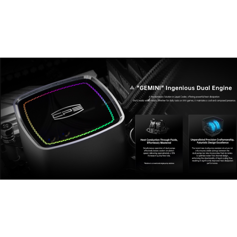 Система жидкостного охлаждения PCcooler DE360 Black - DE360-BKAWXX-GL - фото 8