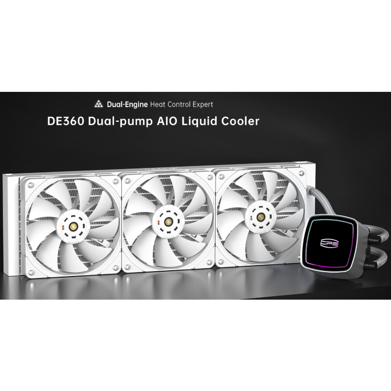 Система жидкостного охлаждения PCcooler DE360 White - D5-Q360WWHNXX-GL - фото 6