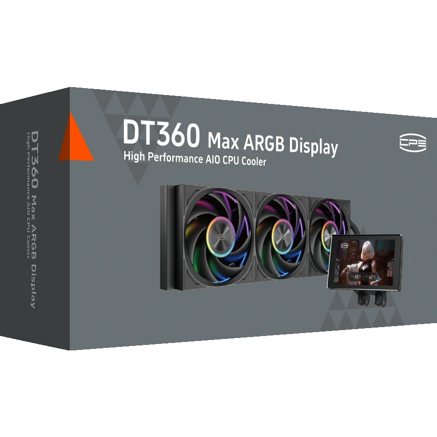 Система жидкостного охлаждения PCcooler Max ARGB Display Black - DT360Max-BKAWXY-GL - фото 6