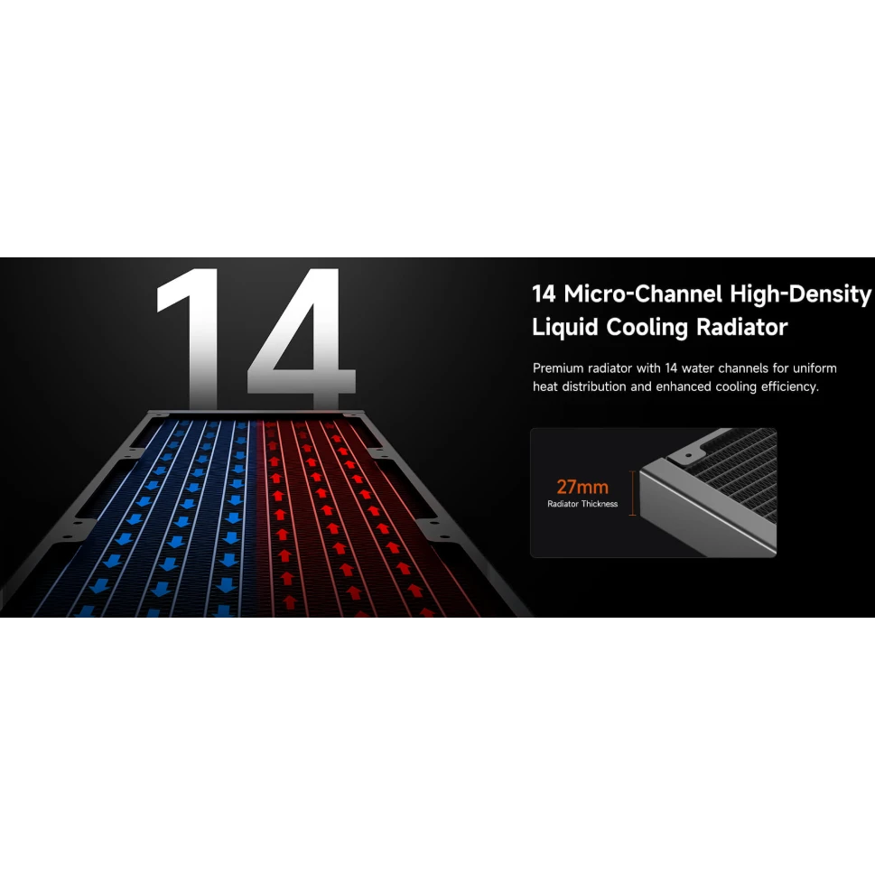 Система жидкостного охлаждения PCcooler Max ARGB Display Black - DT360Max-BKAWXY-GL - фото 8