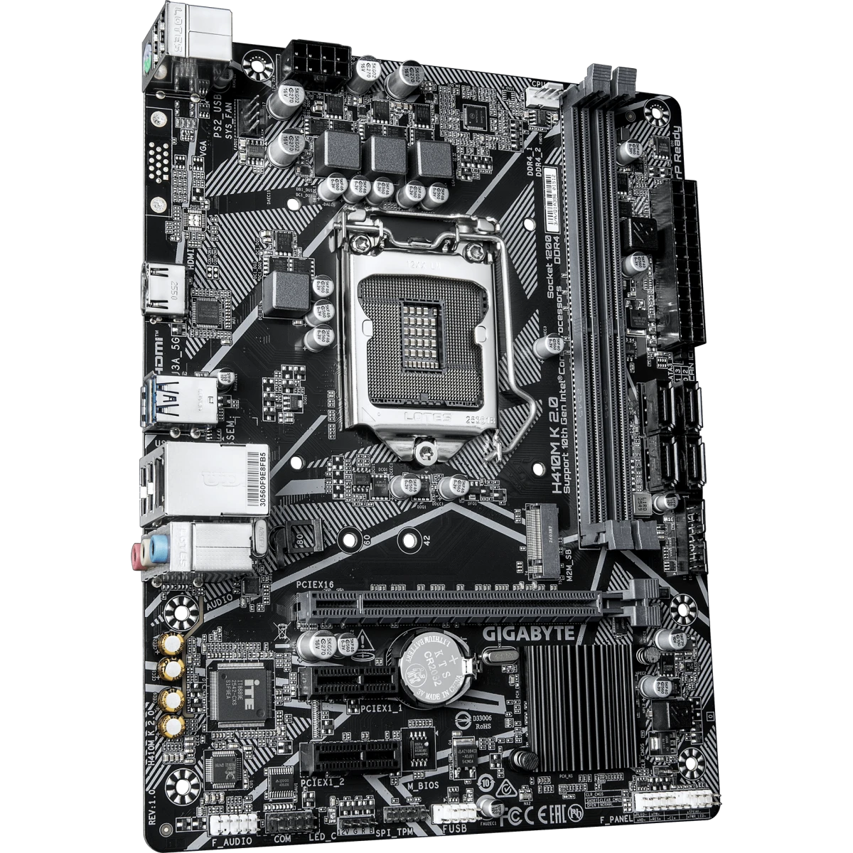 Материнская плата Gigabyte H410M K 2.0 - фото 2