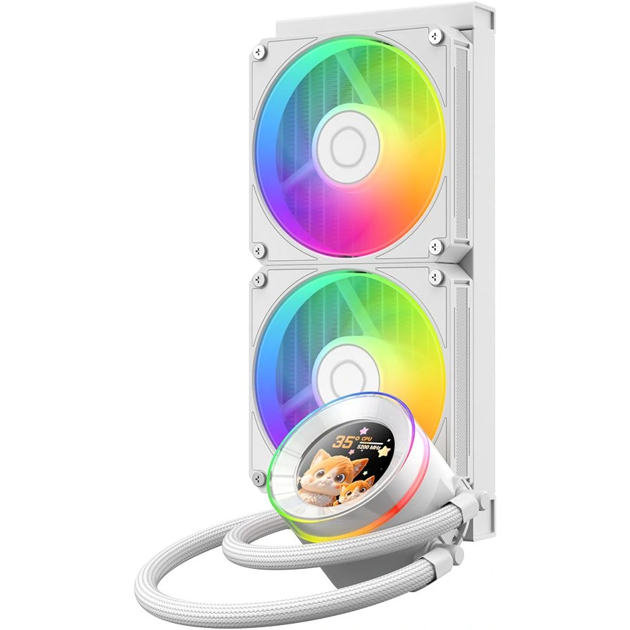 Система жидкостного охлаждения ID-COOLING SL240 V2 WHITE - фото 2