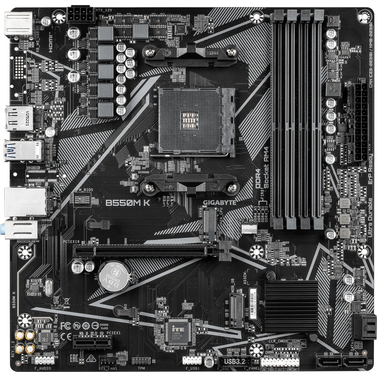 Материнская плата Gigabyte B550M K (rev. 1.2)