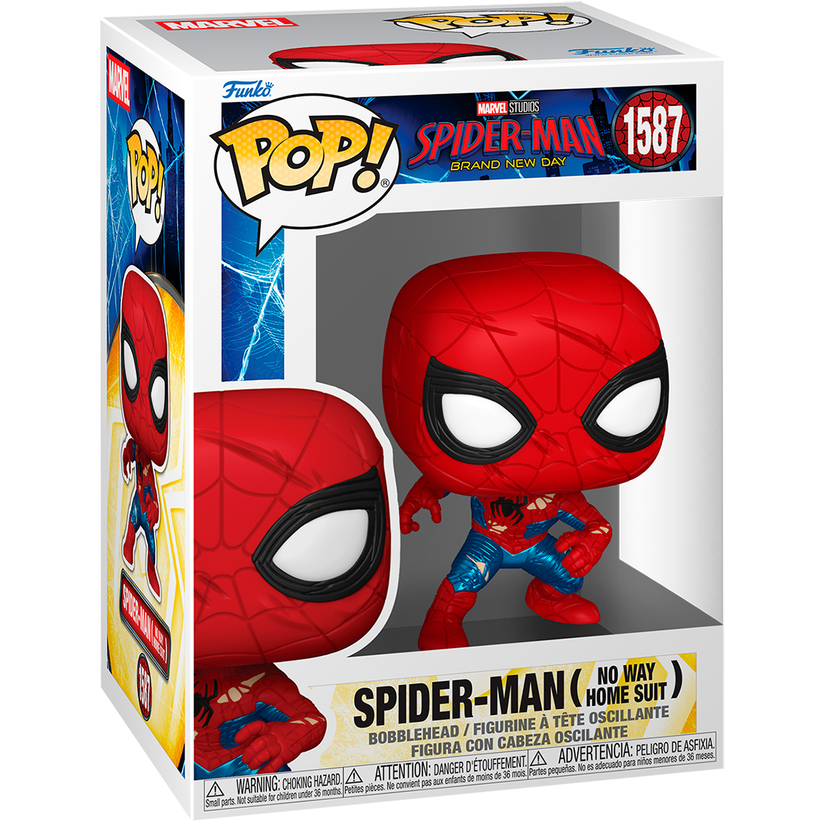 Фигурка Funko POP! Marvel Bobble Spider-Man Brand New Day Spider-Man (No Way Home Suit) - 83964 - фото 2