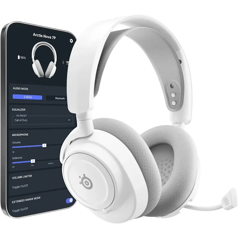 Гарнитура SteelSeries Arctis Nova 7P Wireless Gen 2 White - 61745 - фото 3
