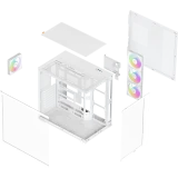 Корпус Ocypus Gamma C74 WH ARGB (Gamma-C74-WHD400XX-GL)
