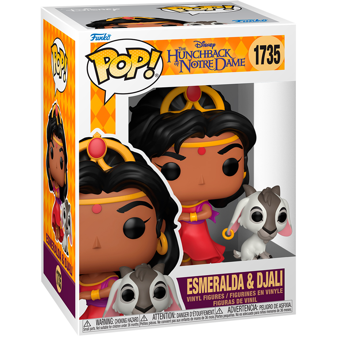Фигурка Funko POP! Disney The Hunchback of Notre Dame Esmeralda & Djali - 90347 - фото 2