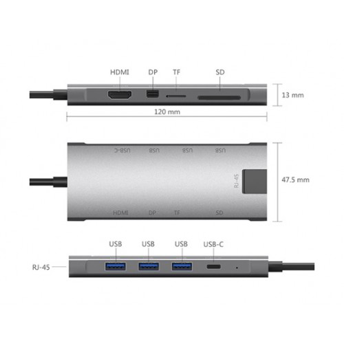 Док-станция KS-is USB-C 9-in-1 (KS-704) - фото 6