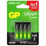 Батарейка GP 24A Ultra Plus G-tech Alkaline (AAA, 4 шт.) (4891199238055)