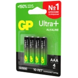Батарейка GP 24A Ultra Plus G-tech Alkaline (AAA, 4 шт.) (4891199238055)