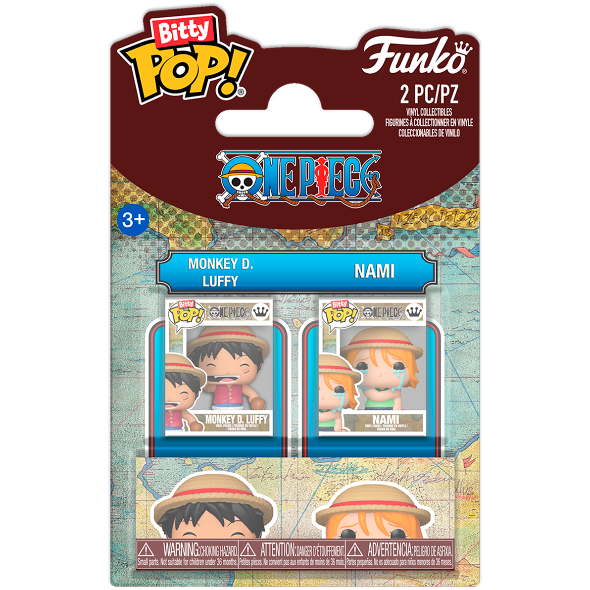 Фигурка Funko Bitty POP! One Piece Monkey D. Luffy & Nami - 94220