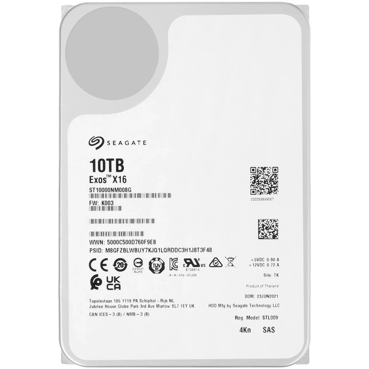 Жёсткий диск 10TB SAS Seagate Exos X16 (ST10000NM008G)
