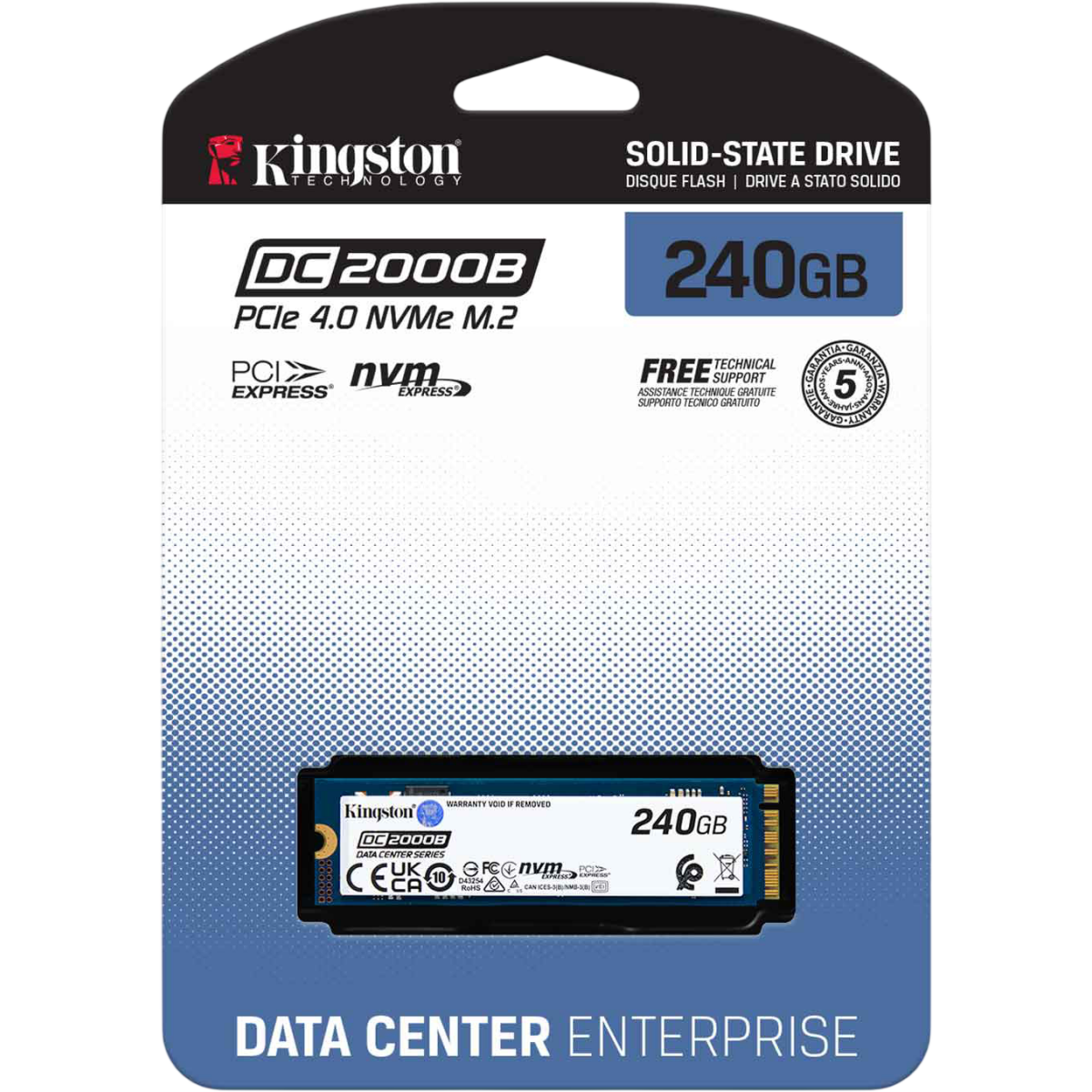 Накопитель SSD 240GB Kingston DC2000B (SEDC2000BYM8/240G) - фото 4