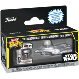Фигурка Funko Bitty POP! Rides Star Wars Mandalorian in N1 Starfighter (with Grogu) (92966)