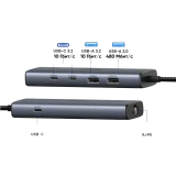 Док-станция UGREEN 6-in-1 USB-C 3.2 Hub Grey (CM512) (45320)