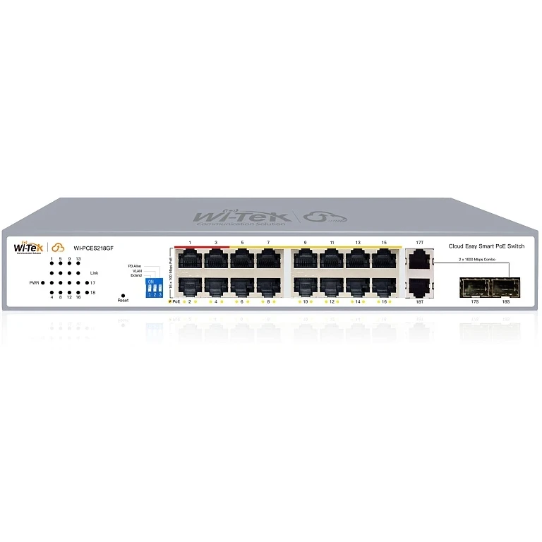 ..... Коммутатор (свитч) Wi-Tek WI-PCES218GF (0264), из ремонта