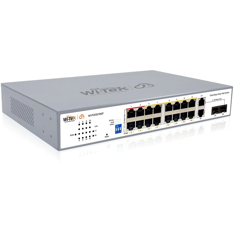 ..... Коммутатор (свитч) Wi-Tek WI-PCES218GF (0264), из ремонта - фото 3