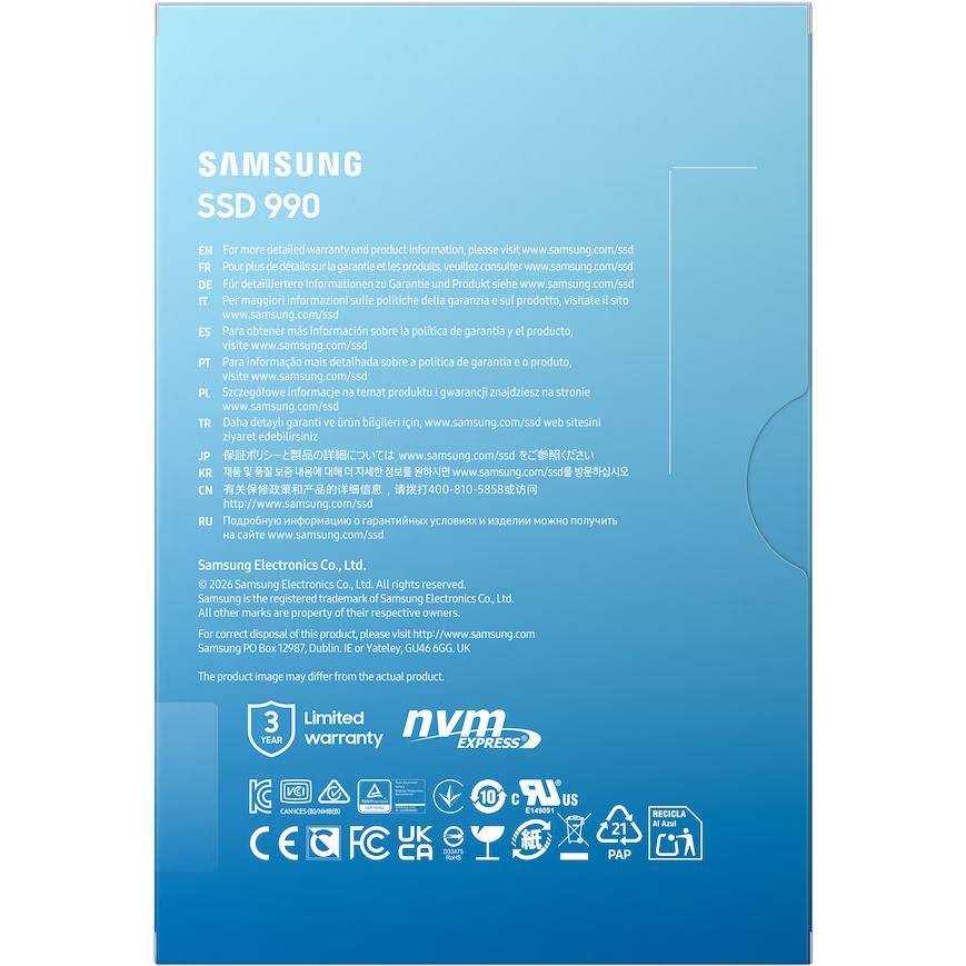 Накопитель SSD 2TB Samsung 990 (MZ-V9V2T0BW) - фото 7