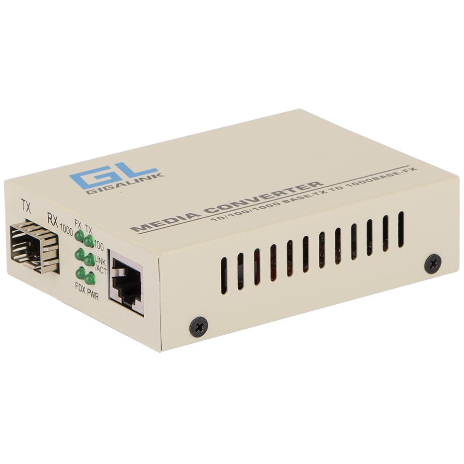 ..... Медиаконвертер GIGALINK/NIKOMAX GL-MC-UTPG-SFPG-F.r2 (4275) Б/У, царапины на корпусе