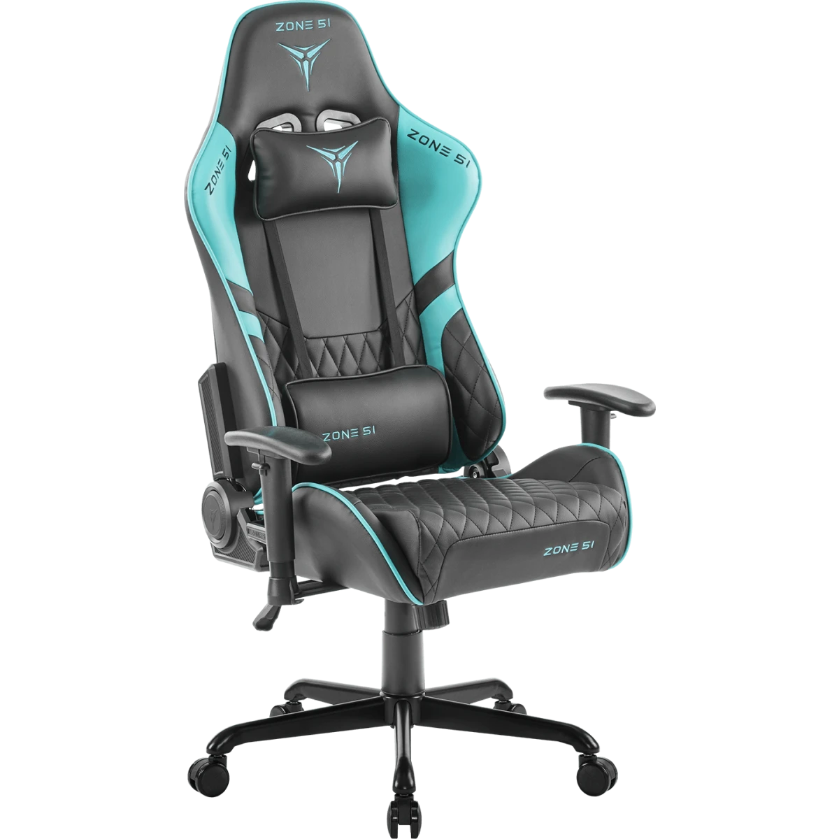 Игровое кресло ZONE 51 CLUBPOINT Black/Cyan - Z51-CLU-BC