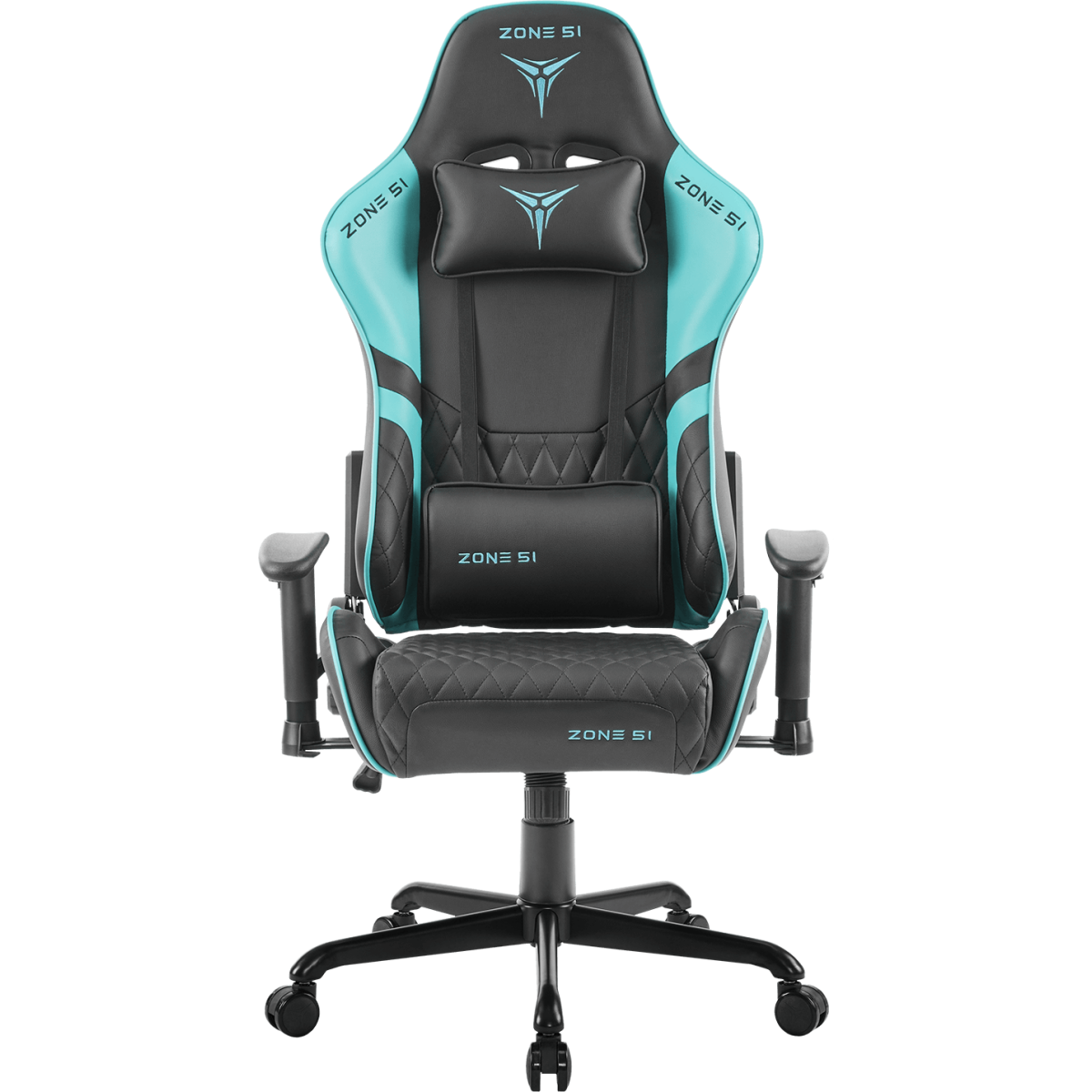 Игровое кресло ZONE 51 CLUBPOINT Black/Cyan - Z51-CLU-BC - фото 6