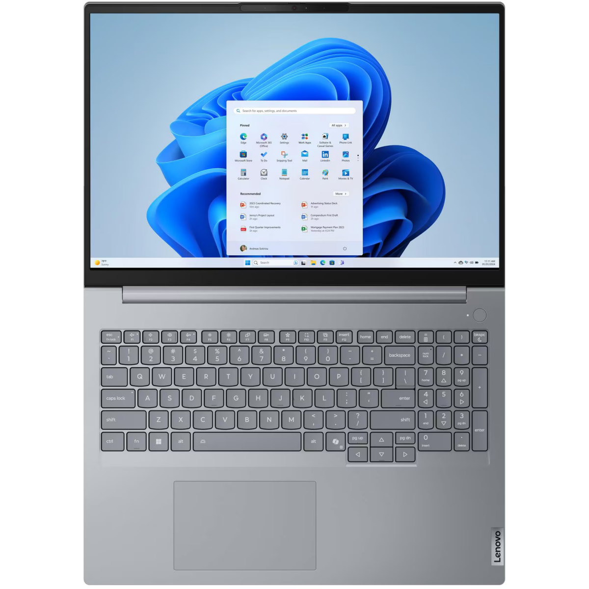 Ноутбук Lenovo ThinkBook 16 G9 IRL Arctic Grey (21US000CRI) - фото 6
