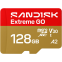 Карта памяти 128GB MicroSD SanDisk Extreme GO (SDSQXGN-128G-GN6MN)