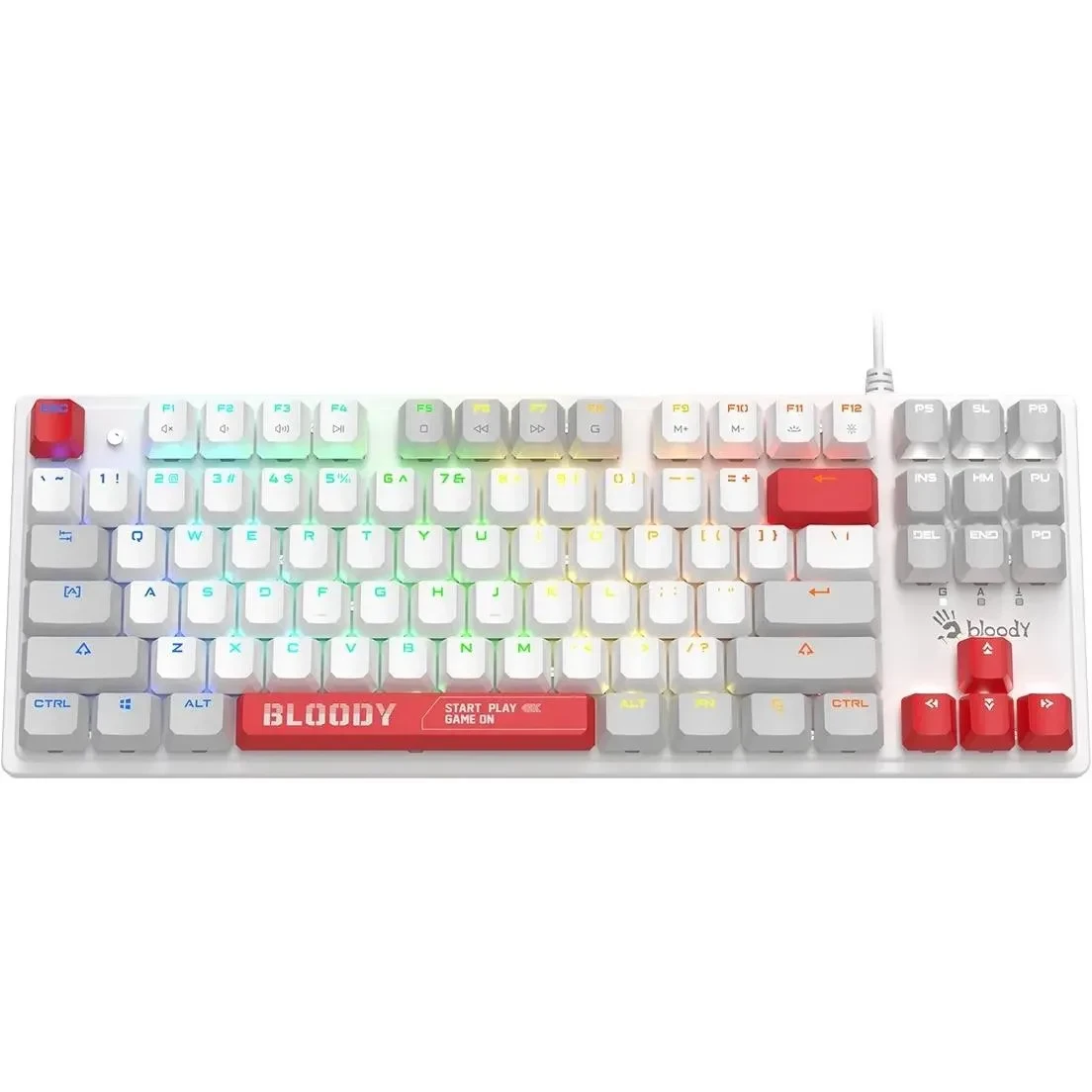 Клавиатура A4Tech S310N White/Red - фото 2