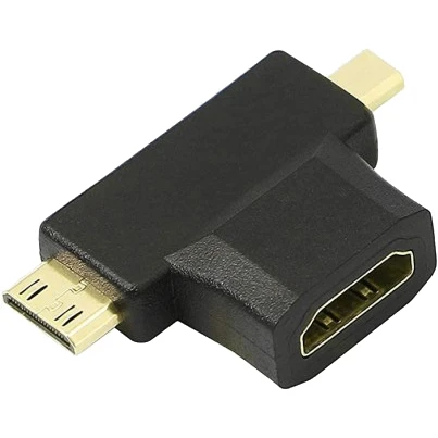 Переходник HDMI (F) - Micro HDMI/Mini HDMI (M), KS-IS KS-361