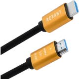Кабель HDMI - HDMI, 3м, Rexant 17-6105