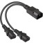 Кабель питания C14 - 2x C13, 0.3м, KS-IS KS-930B