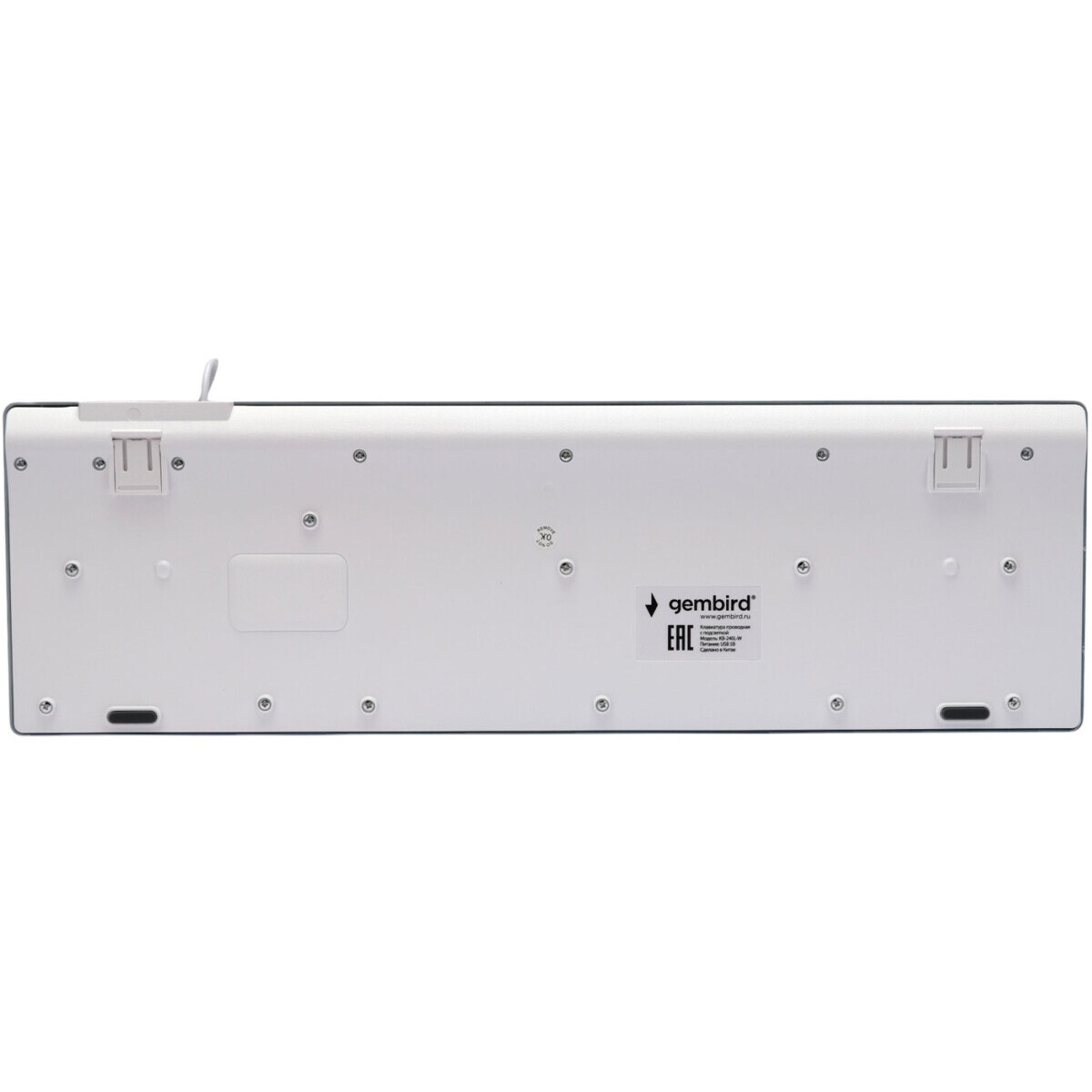 Клавиатура Gembird KB-240L-W White - фото 6