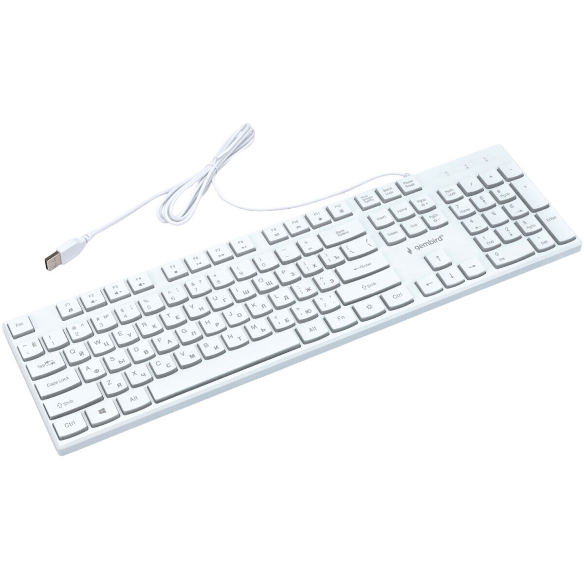 Клавиатура Gembird KB-250L-W White - фото 2