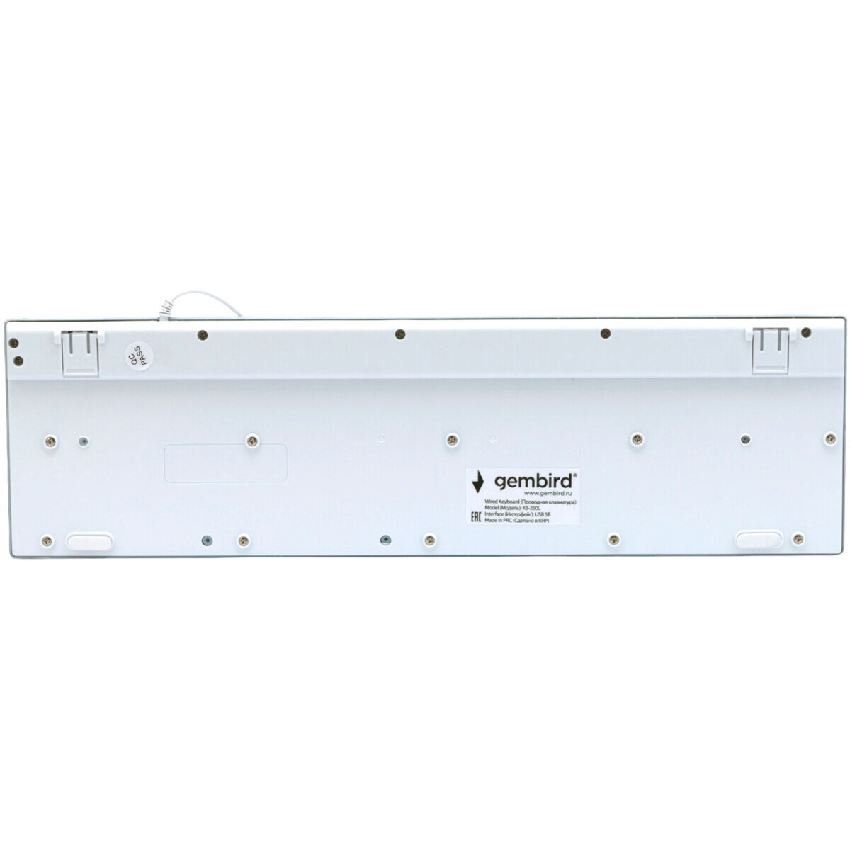 Клавиатура Gembird KB-250L-W White - фото 4
