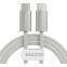 Кабель USB Type-C - USB Type-C, 1.5м, Magssory CBL002 White